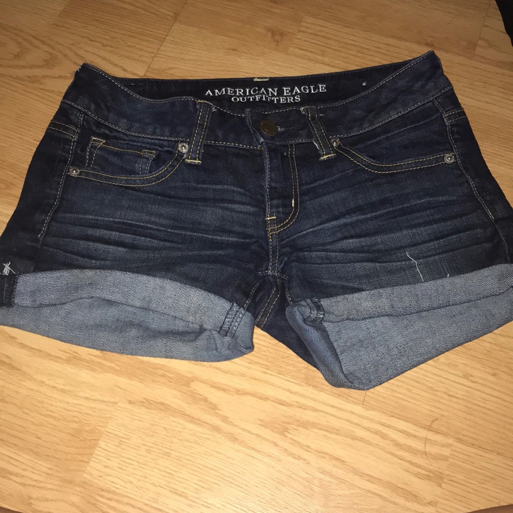 American eagle blue jean shorts